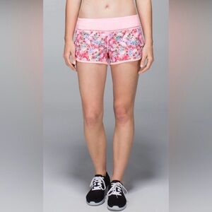 Lululemon Athletica Pink Floral Athletic Shorts